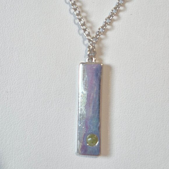 NWT Stainless Steel Prosperity Bar Necklace - Picture 5 of 9